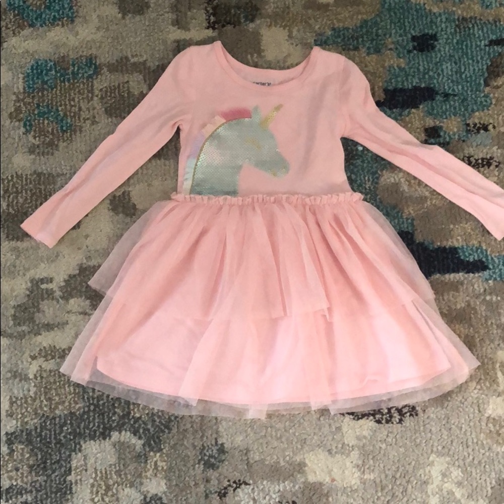 Pink unicorn tulle dress